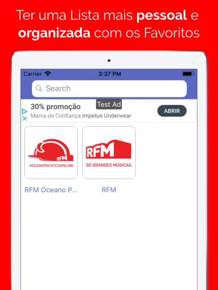 Zrzuty ekranu Rádio FM Portugal iPad 