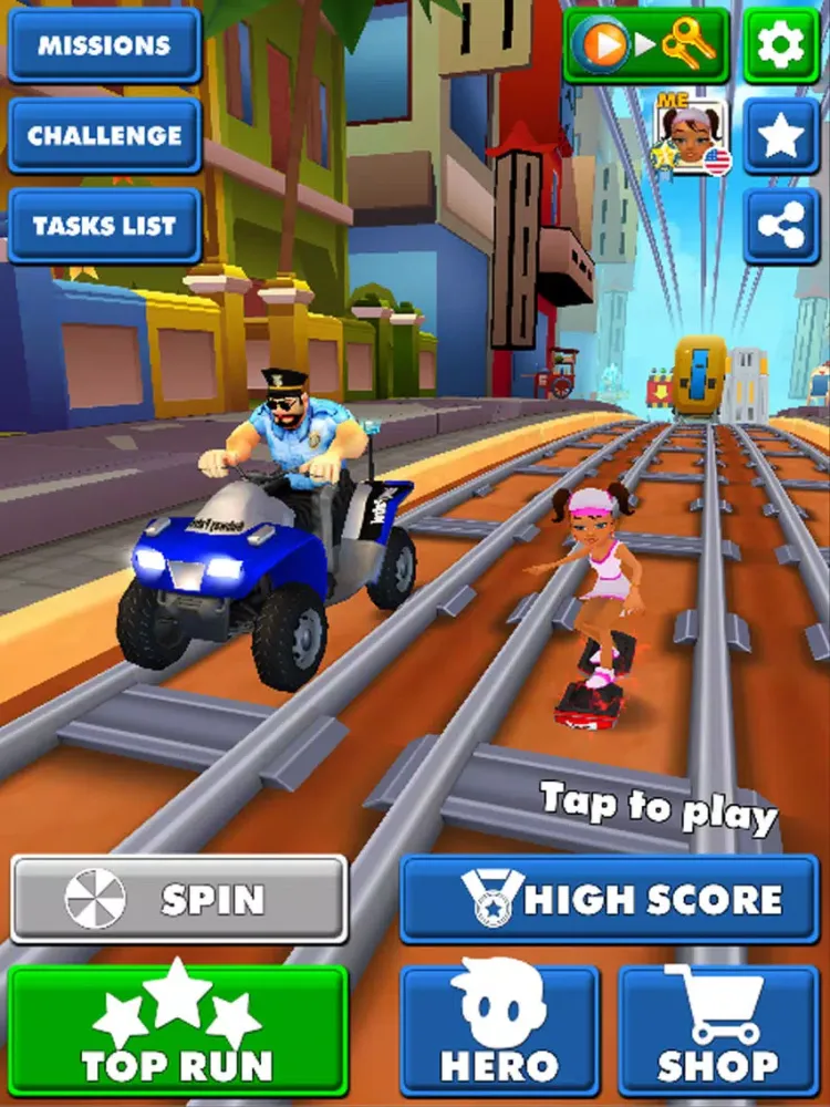 ภาพหน้าจอของ Rail Blazers Runner iPad 