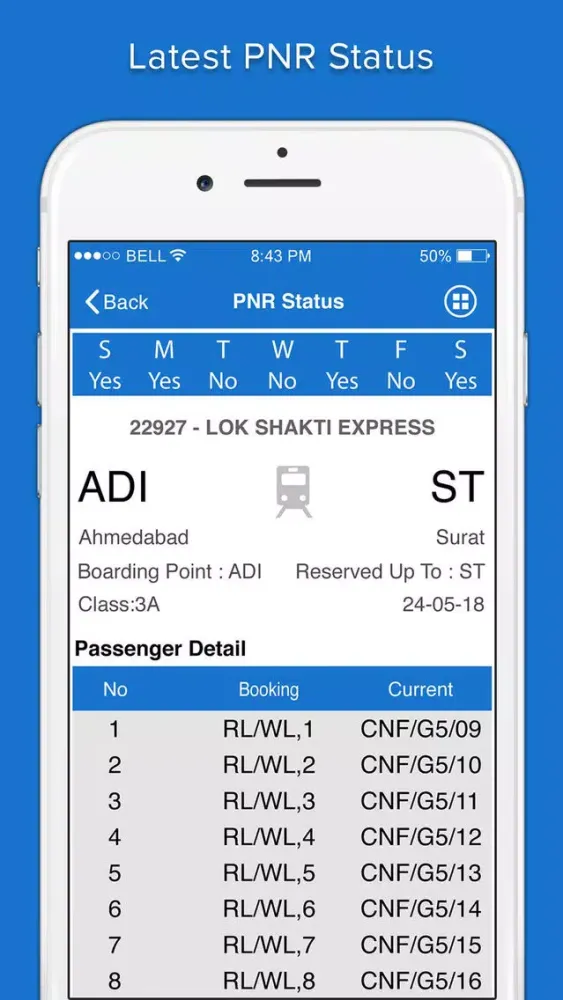Screenshot di PNR Status - Train Time Table