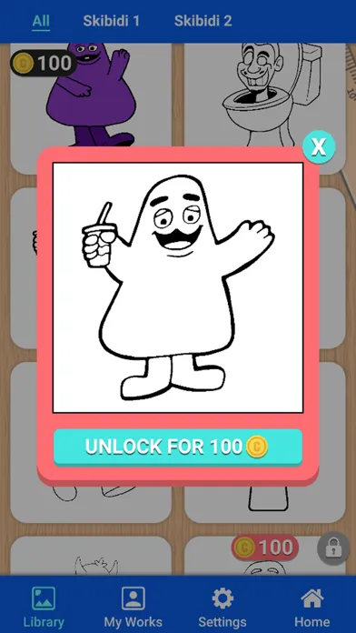 Capturas de tela do Grimace Coloring by Shake