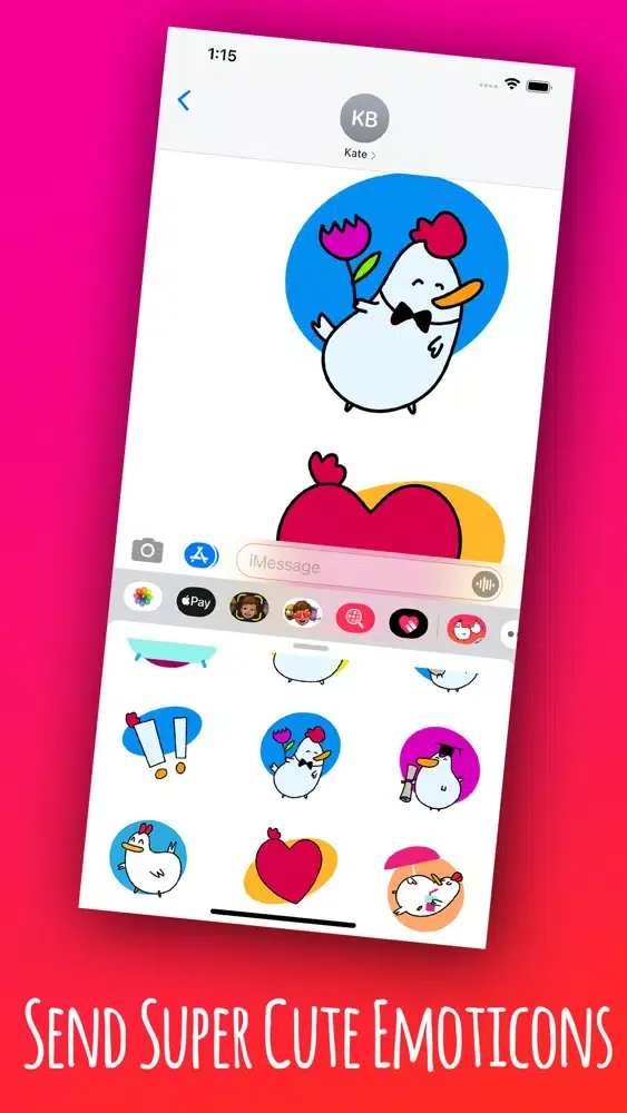 MsChicken fun Animals Stickers स्क्रीनशॉट