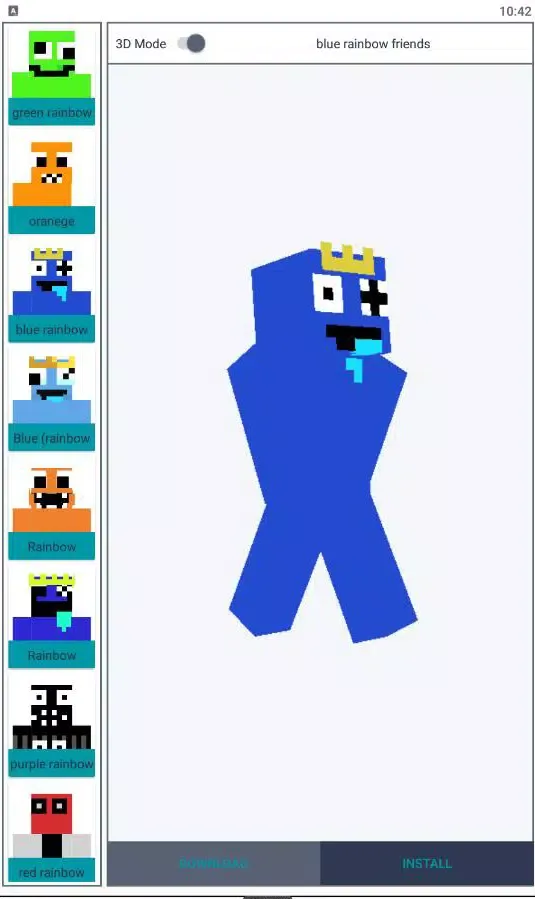 Rainbow Friends Skin MCPE Mods Screenshots