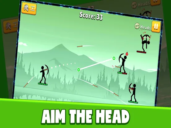 Capturas de tela do Stickman Archer: Stick Fight iPad 
