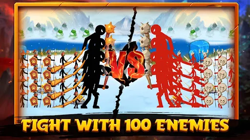 Tangkapan skrin Stickman War : Clash of Stick