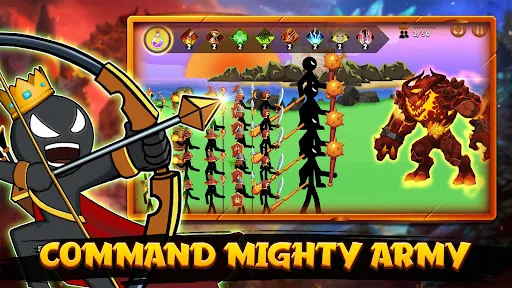 Tangkapan skrin Stickman War : Clash of Stick