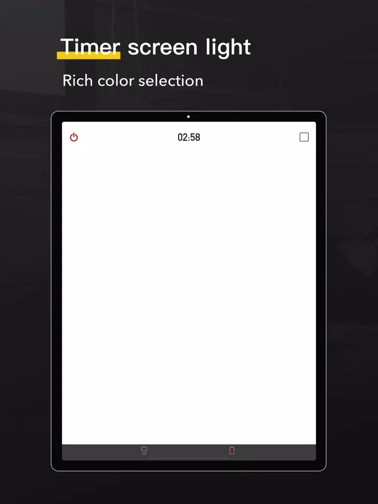 Flashlight Timer iPad  स्क्रीनशॉट