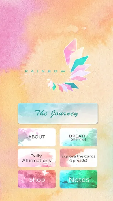 تصاویر Rainbow Healing Card App