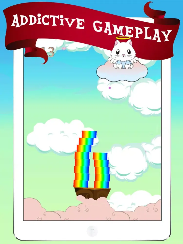Kitty Rainbow Stack iPad  Screenshots