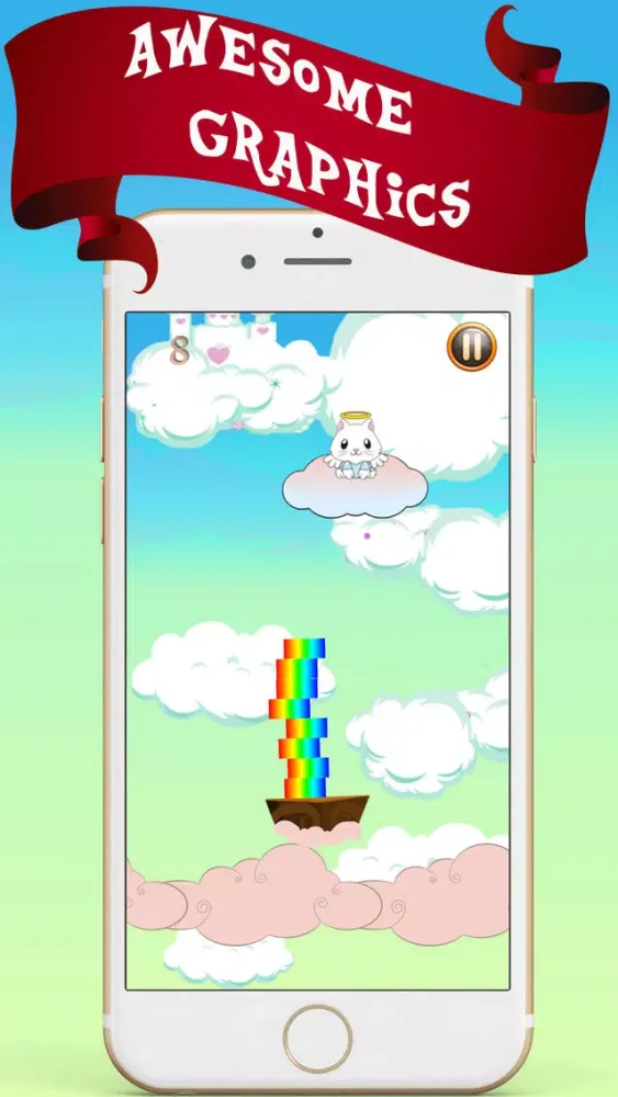 Kitty Rainbow Stack Screenshots