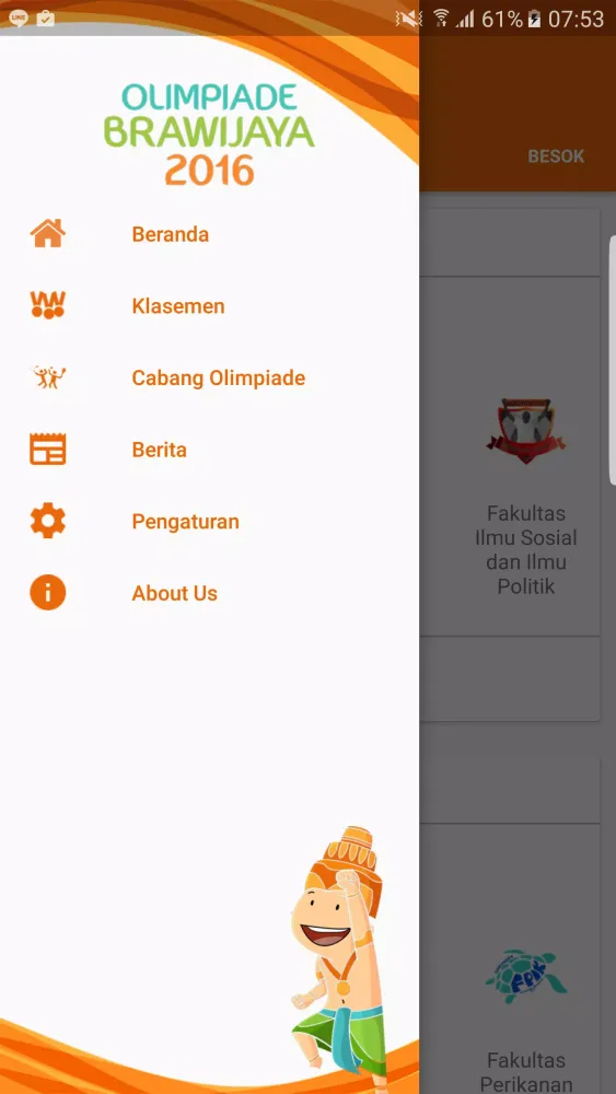 Tangkapan layar Olimpiade Brawijaya 2016 App