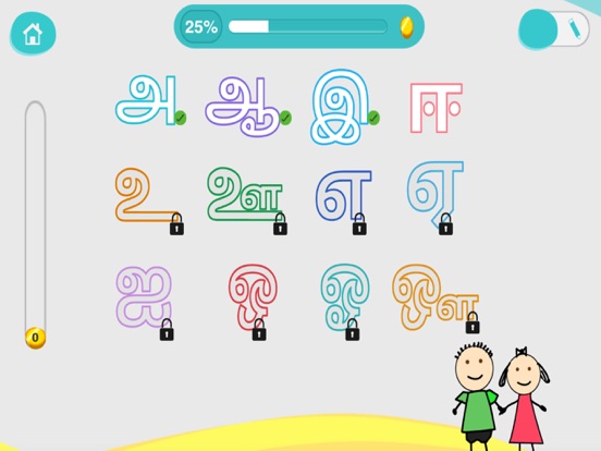 Capturas de tela do CHIMKY Trace Tamil Alphabets iPad 