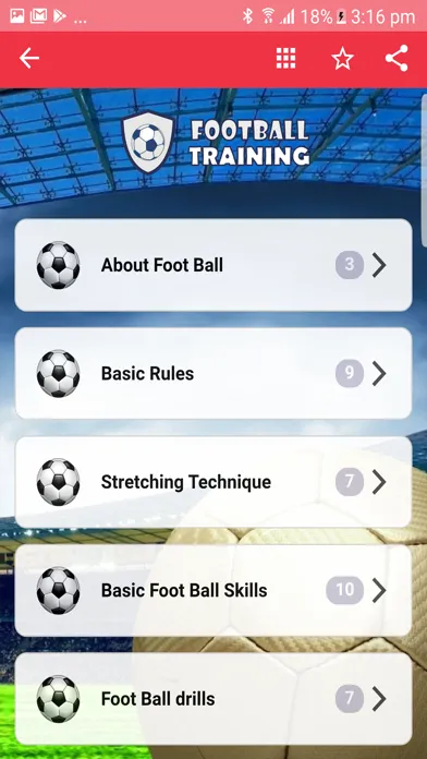 Captures d'écran de Football Training workout