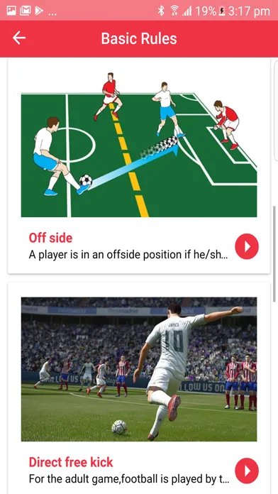 Captures d'écran de Football Training workout