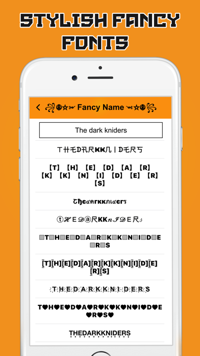 Captures d'écran de Nickname Creator: Fancy Tex‪t