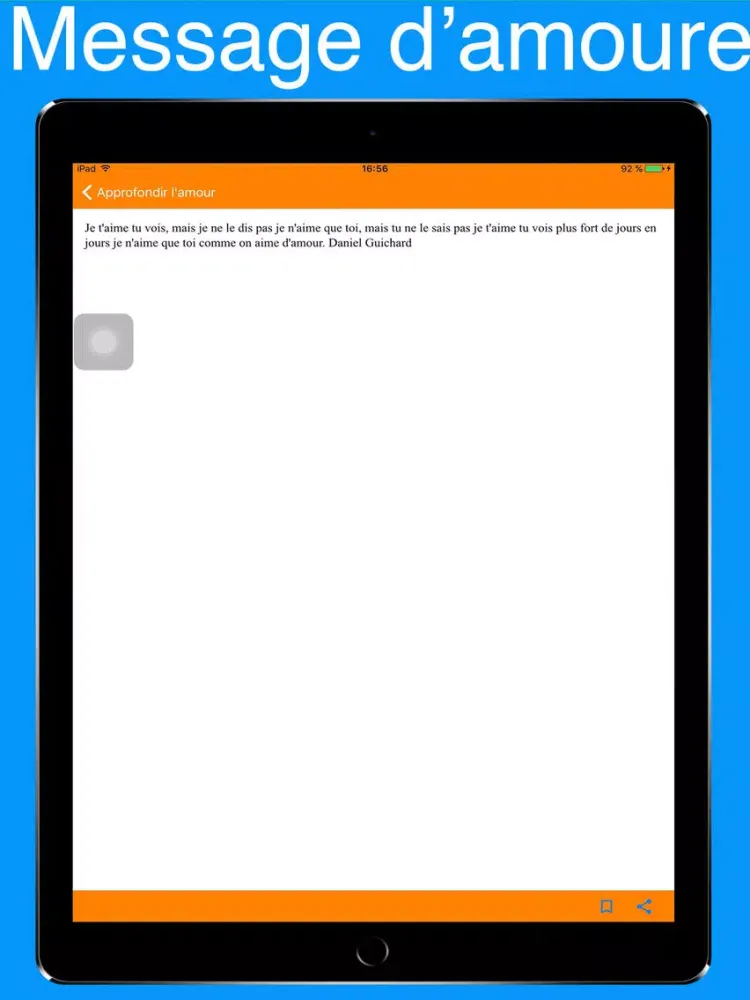 Ảnh chụp màn hình của SMS D'amour : +900 Messages Français pour Whatsapp iPad 