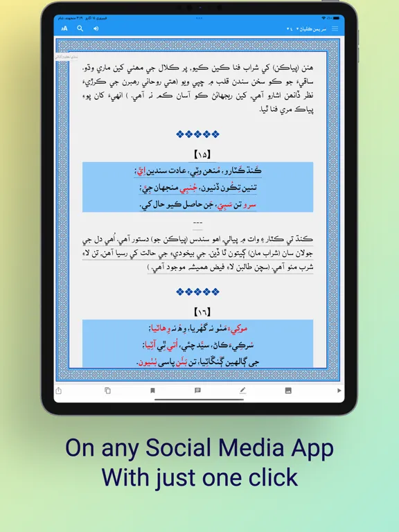 Shah Jo Risalo Multilingual iPad  Screenshots