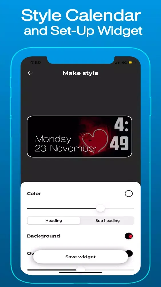 Tangkapan skrin Trig - Custom Calendar Widget
