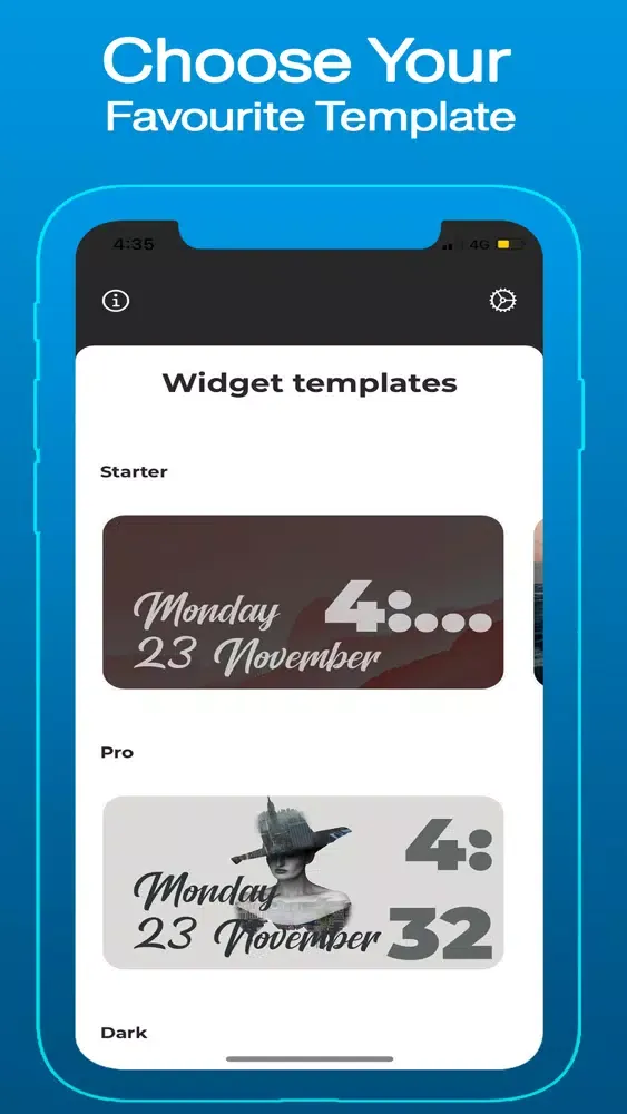 Tangkapan skrin Trig - Custom Calendar Widget