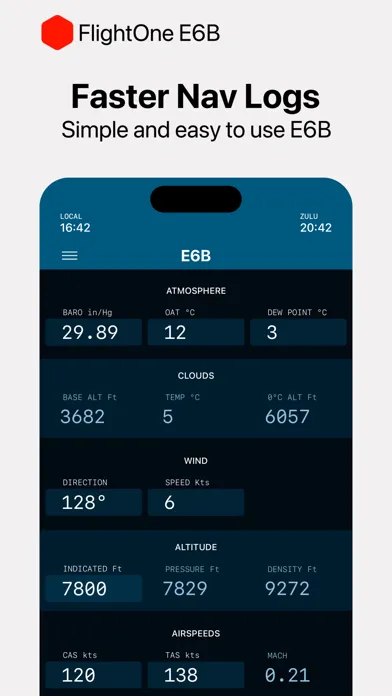 E6B Aviation Calculator - FLT1 स्क्रीनशॉट
