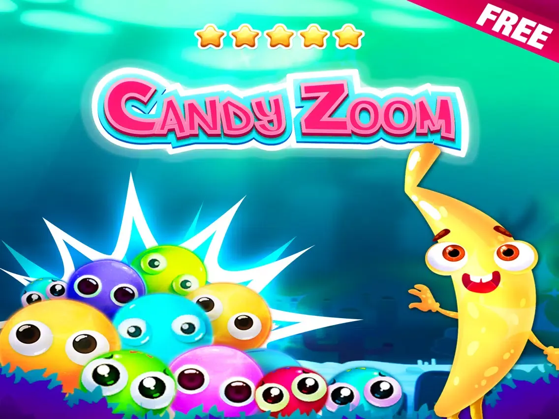 Captures d'écran de Candy Zoom - sweetest star and match-3 angry juice heroes swap free iPad 