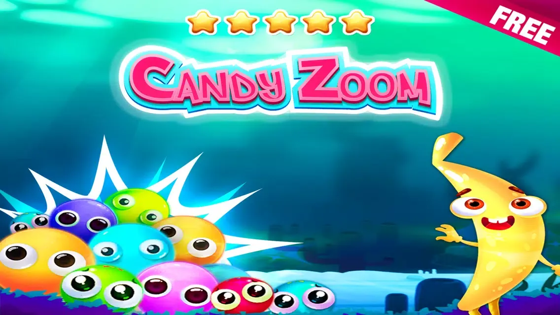 Captures d'écran de Candy Zoom - sweetest star and match-3 angry juice heroes swap free