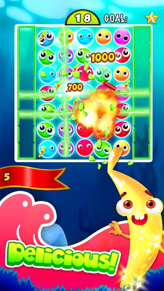 Captures d'écran de Candy Zoom - sweetest star and match-3 angry juice heroes swap free