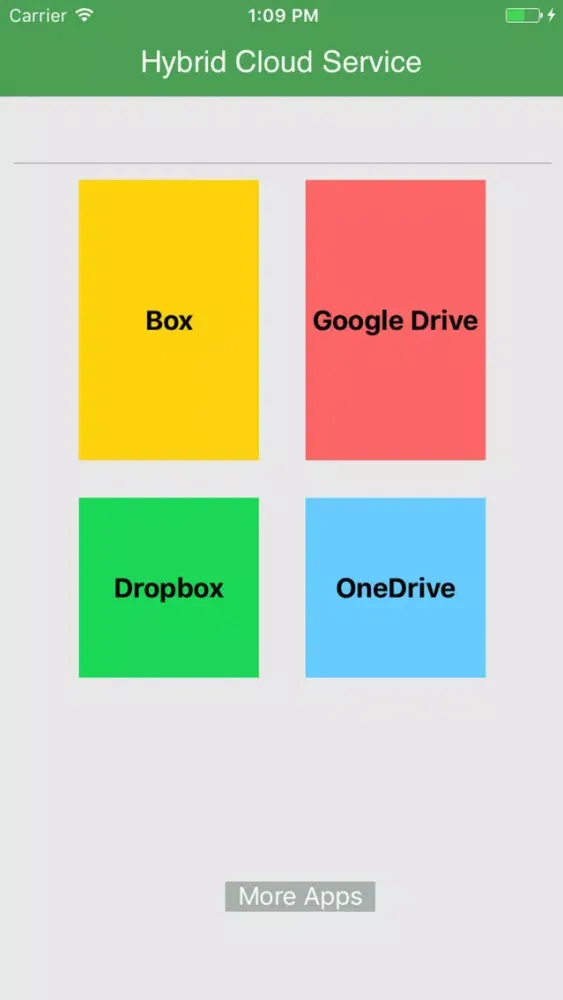 Tangkapan layar Hybrid Cloud for Dropbox,Box,Onedrive,GoogleDrive