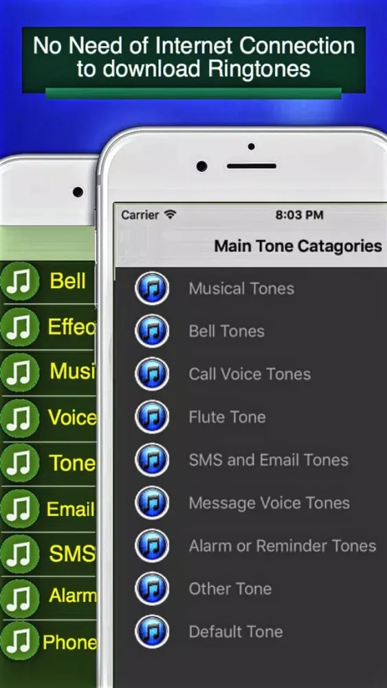 Tones - Ringtones for Phone, SMS, Email and Alarm Screenshots