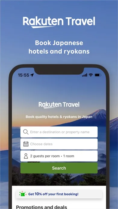 Capturas de pantalla de Rakuten Travel: Hotel Booking