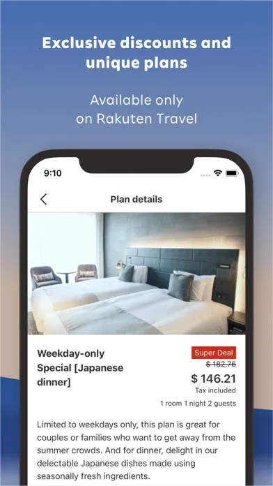 Capturas de pantalla de Rakuten Travel: Hotel Booking