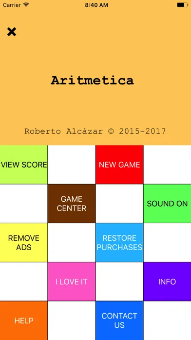 Capturas de tela do Aritmetica