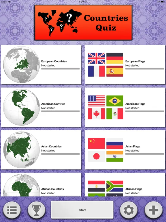 Countries Quiz: Maps and Flags iPad 应用截图