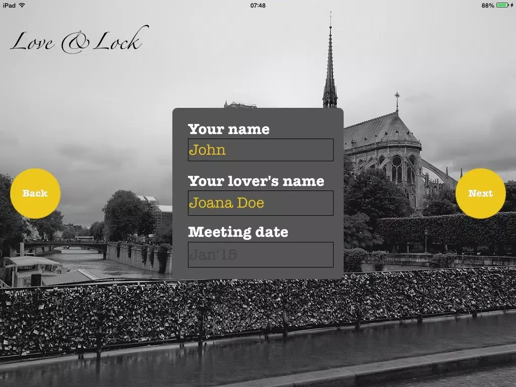 Скриншоты Love & Lock iPad 