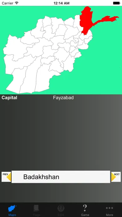 Capturas de pantalla de Afghanistan Province Maps and Capitals