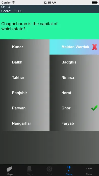 Capturas de pantalla de Afghanistan Province Maps and Capitals