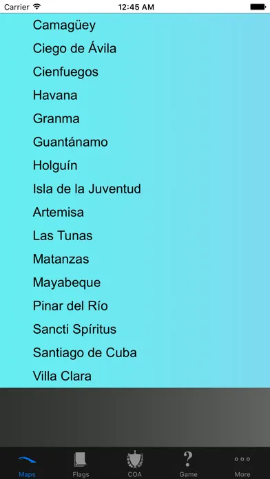 Cuba Provinces Maps and Capitals スクリーンショット