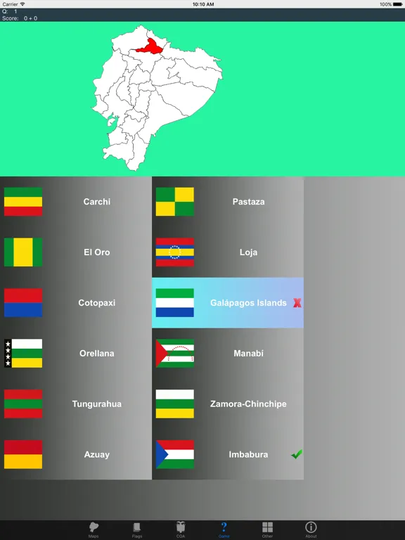 Ecuador Province Maps, Flags and Capitals iPad  স্ক্রিনশট