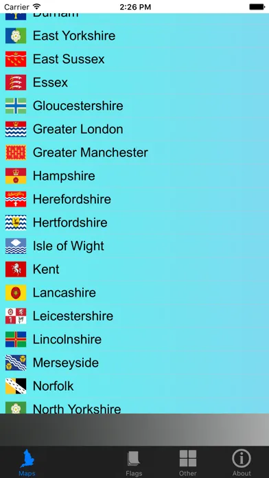 Screenshot di English Counties, Flags and Maps