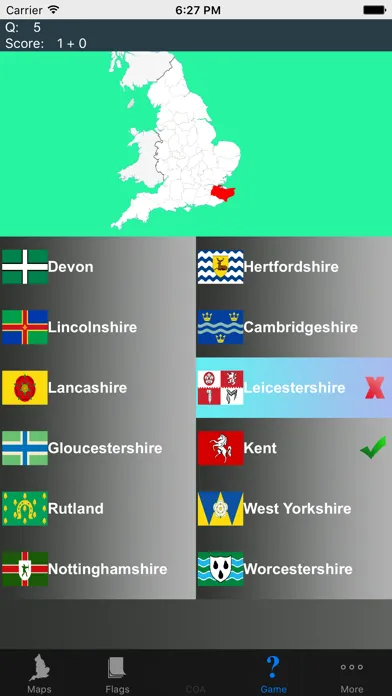 Screenshot di English Counties, Flags and Maps