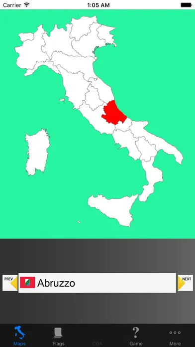 Zrzuty ekranu Italy Region Maps and Flags