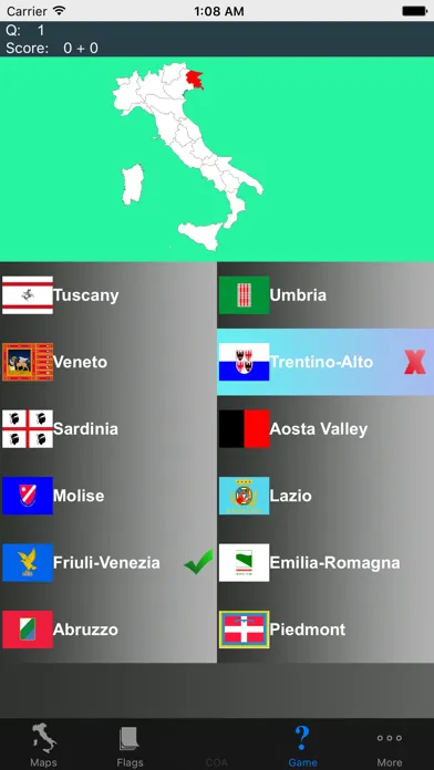 Zrzuty ekranu Italy Region Maps and Flags