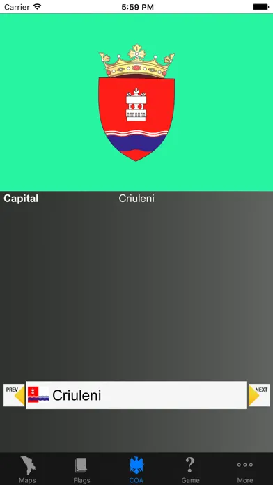 Moldova District Maps, Flags and Capitals应用截图