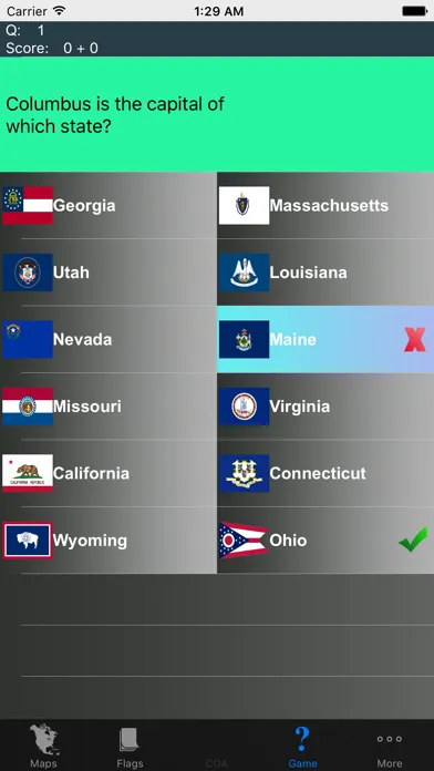 Capturas de tela do North America Country's States