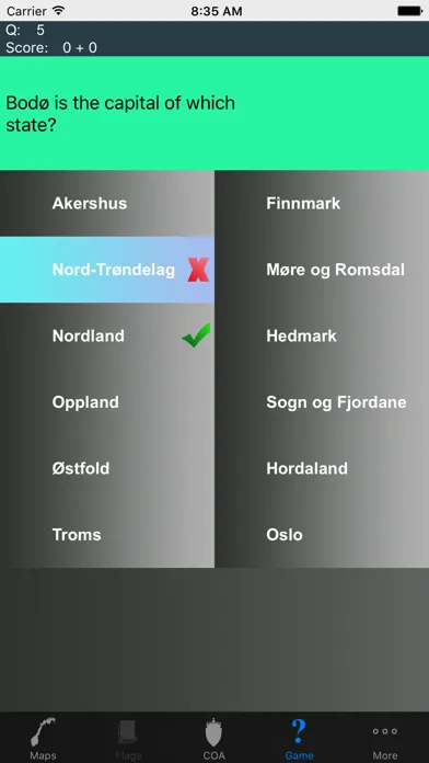 Скриншоты Norway County Maps and Capitals