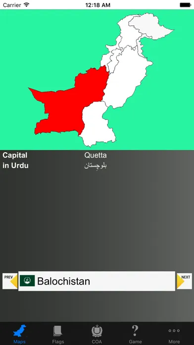 Pakistan State Maps Flags and Capitals Screenshots