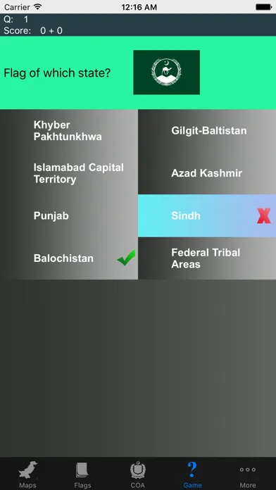 Pakistan State Maps Flags and Capitals Screenshots