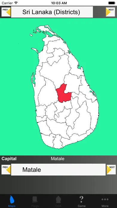 Sri Lanka District Maps and Capitals应用截图