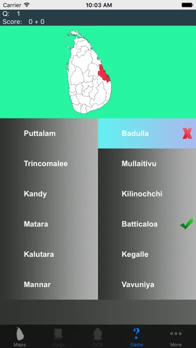 Sri Lanka District Maps and Capitals应用截图