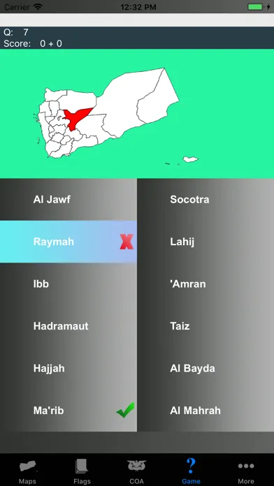Yemen State Maps and Capitals Screenshots