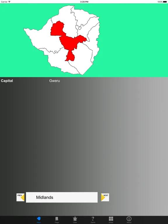 Captures d'écran de Zimbabwe Province Maps, Flags and Capitals iPad 